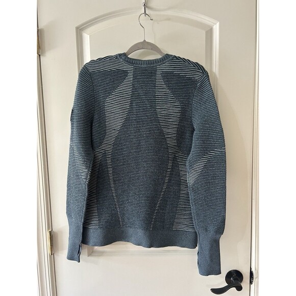 Under Armour Women's L Blue IntelliKnit Phantom Sweater 2.0 Crew Fitted NWOT - Picture 7 of 9